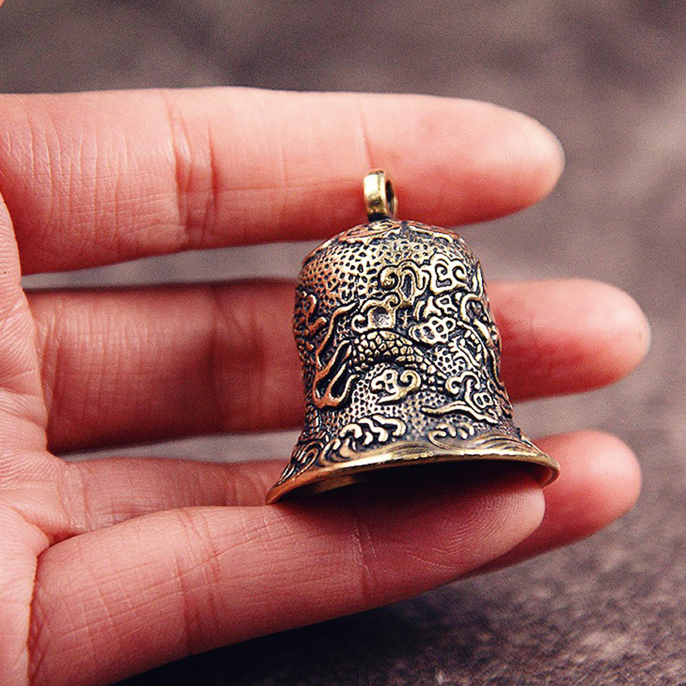 Vintage-Messingglocke mit gesc – Vintage Collectible Bells Bewertung und Preis
