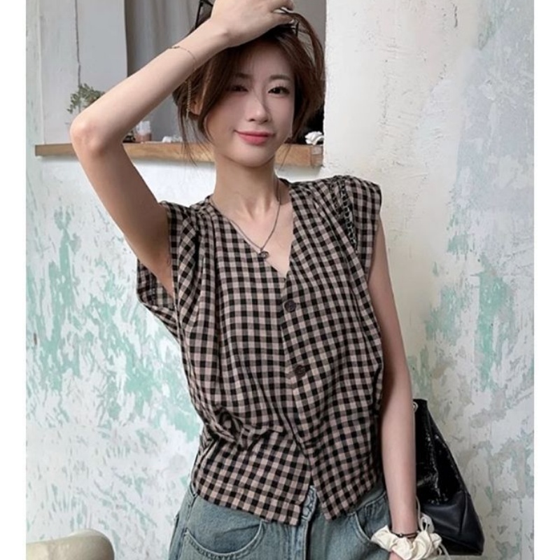 Damen Vintage Rote Karierte Är – Vintage Things Collection Bewertung und Preis