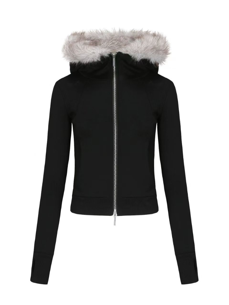 2026 Harajuku Kunstpelzkragen  – Vintage Zip Hoodie Bewertung und Preis