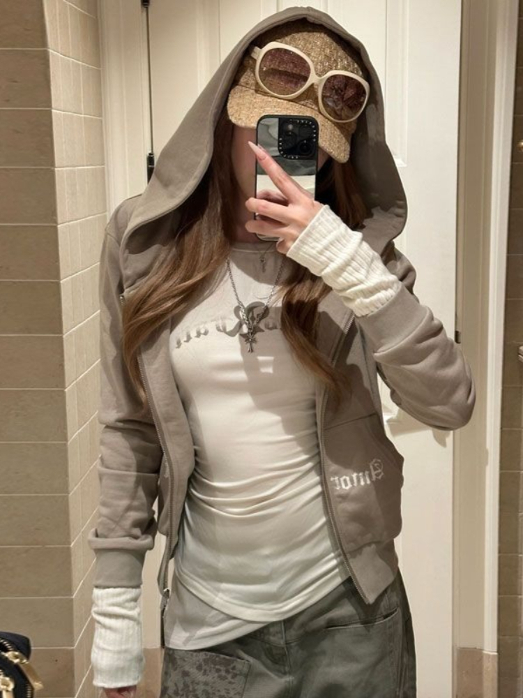 Herbst Y2K Vintage Heavy Cotto – Vintage Zip Hoodie Bewertung und Preis