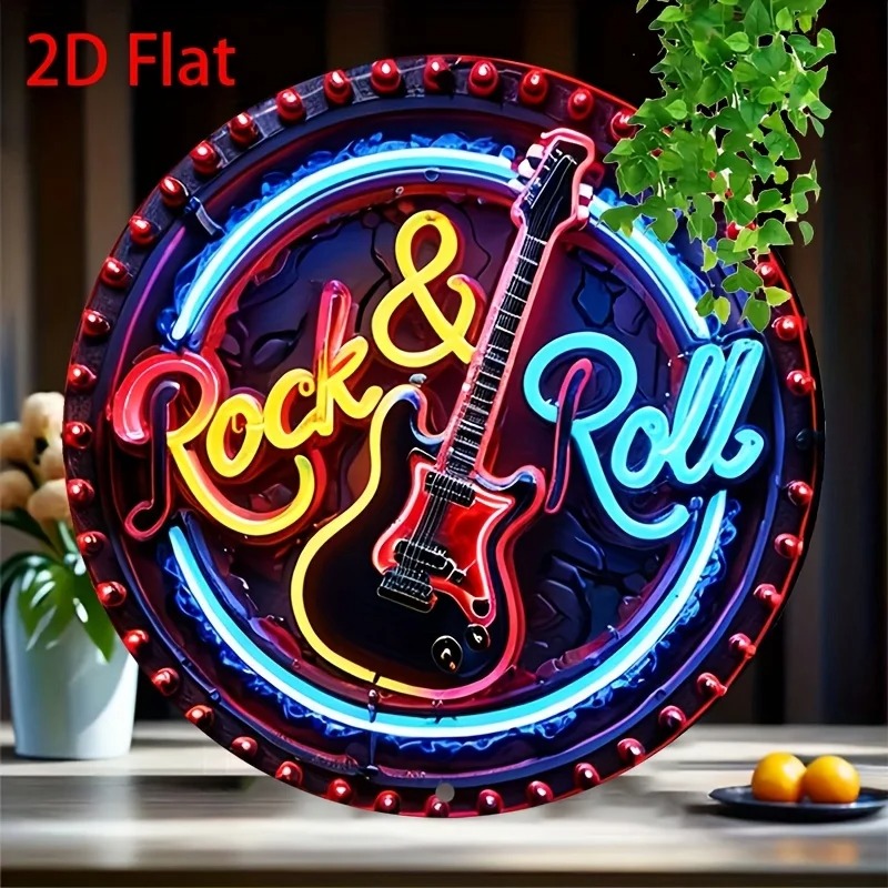 Ein Vintage-Rock-Neonschild, 2 – Vintage Collectible Plates Bewertung und Preis